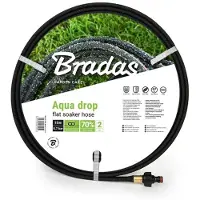 Bradas Platte Bewateringsslang – AQUA-DROP Zweetslang 13 mm × 15 m – Inclusief Snelkoppelingen