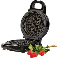 PowerXL Waffle Star wafelijzer met vullingen - 18 cm ronde wafels - 5 cm diepe vullingskamers - antiaanbaklaag - anti-druppelkanal - 1090 W