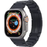 Mobigear Stalen Watch bandje geschikt voor Apple Watch Bandje Vouwsluiting | Berlin - 49/46/45/44 mm - Zwart