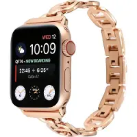 Mobigear Stalen Watch bandje geschikt voor Apple Watch Bandje Vouwsluiting | Paris - 49/46/45/44 mm - Roségoud