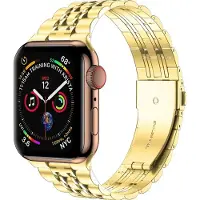 Mobigear Stalen Watch bandje geschikt voor Apple Watch Bandje Vouwsluiting | Monaco - 49/46/45/44 mm - Goud