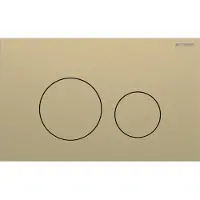 Geberit Sigma40 bedieningsplaat - 2-toets spoeling - extra dun - ronde knoppen - RVS - geborsteld messing (goud) 115.628.QF.1