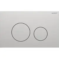 Geberit Sigma40 bedieningsplaat - 2-toets spoeling - extra dun - ronde knoppen - RVS - geborsteld RVS 115.628.FW.1