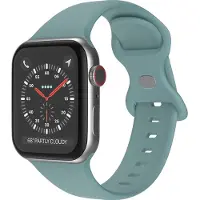 Mobigear Siliconen Watch bandje geschikt voor Apple Watch Bandje Druksluiting | Sport Dual - 49/46/45/44 mm - Pastelgroen