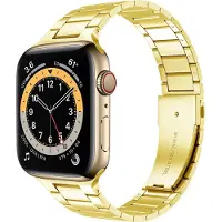 Mobigear Stalen Watch bandje geschikt voor Apple Watch Bandje Vouwsluiting | Lissabon - 49/46/45/44 mm - Goud
