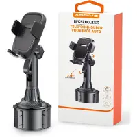 Xssive Telefoonhouders Auto Klem - Universele Telefoonhouder Bekerhouder Klem - Verstelbare Arm - 360 Graden Draaibaar - GSM Houder Auto