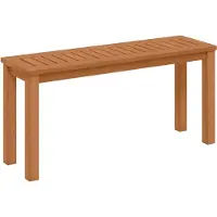 Costway Tuinbank, weerbestendig, 2-zitsbank, zonder rugleuning, houten bank tot 150 kg, parkbank van massief hout, krukbank buiten, bank voor tuin, balkon, terras, 100 x 30 x 47 cm