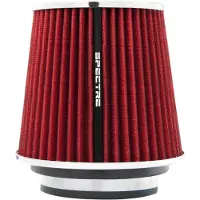 Spectre Adjustable Conical Air Filter 5-1/2in. Tall (Fits 3in. / 3-1/2in. / 4in. Tubes) - Red