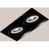 Lumidora Inbouwspot 74581 - TRIMLESS - 2 Lichts - GU10 - Zwart - Metaal