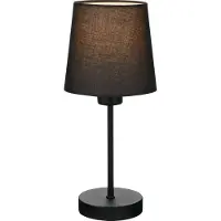 Briloner - Tafellamp - bedlamp met stoffen kap - excl. E14 - Ø14cm - zwart
