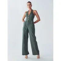 BWLDR Jumpsuit 'Amie' olijfgroen