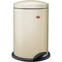 Wesco 116 (Alpha) Prullenbak | Pedaalemmer | 13 Liter | Metaal - Amandel | Vuilnisbak - Made in Germany