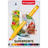 Bruynzeel super point viltstiften set 10