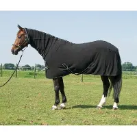 Harry's Horse Fleecedeken Deluxe Met Hals - Zwart_215 cm