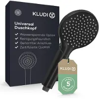 OEM Universele douchekop met waterbesparende optie, eenvoudig te reinigen, diameter 11,7 cm, douchekop met één sproeipatroon, mat zwart