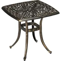 Outsunny Garten Beistelltisch Aluminium Bronze