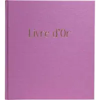 Exacompta gastenboek Pop'N Co Lilac, 70 vellen, Clairefontaine, gouden rand & "Livre d'or" reliëf, doos