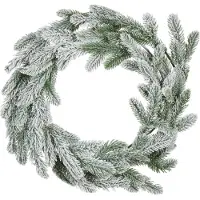 Beliani ALBINI - Krans met LED - Groen - 45 cm - Synthetisch
