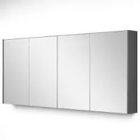 Maxaro Spiegelkast Met Verlichting Modulo 157,6x70cm Donkergrijs Beton