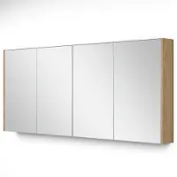 Maxaro Spiegelkast Met Verlichting Modulo 157,6x70cm Naturel Fineer