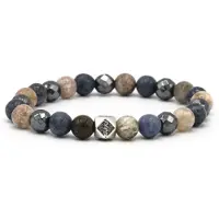 Karma heren armband 86940 Iron Sky Silver Hexagon (LENGTE 18-20CM)