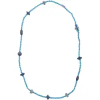 Behave – Lange ketting blauw – Vintage look – Bohemian accessoire