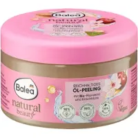 Balea Natural Beauty Oliescrub | 1x 300 gr | Vegan Oil Peeling met Bio-Amandelolie en Kersembloesem - Verzorgende Bodyscrub