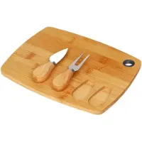 Cheffinger Kaasplank met 2 Kaasmessen - Bamboe - Kaasplankje - Serveerplank