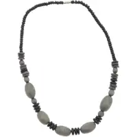 Behave – Korte ketting met ovale kralen – Etnische look – 44 cm