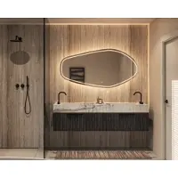 HiPP Spiegel design phantom 012 organisch met verlichting incl. Spiegelverwarming