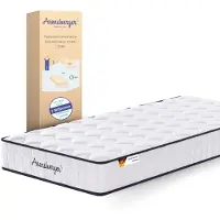 Arensberger LENA Springveermatras – 140cm x 200cm x 21cm – met Memory Foam, HR Pocketveringmatras, Hardheidsgraad H3/H4, Oprolmatras en Ergonomisch Slaapcomfort