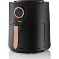 Arzum AR2062-B Hete Lucht Friteuse 1350W Oververhittingsbeveiliging, Koperen Anti-aanbaklaag, Zwart, Friteuse, Zwart
