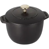 Staub Rice cocotte gietijzeren braadpan 1,6 L Zwart