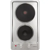 Klarstein Appetito Domino elektrische kookplaat 2 platen 6 standen 3000 watt roestvrij staal