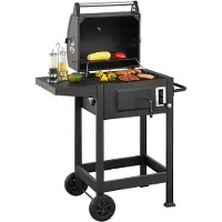 Juskys Barbecue / Houtskoolgrill / BBQ Missouri - Incl. Afdekzeil & Zijtafel