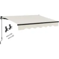 Juskys Zonnescherm / Luifel - 300 x 250 cm - Beige - Incl. Bevestigingsmaterialen