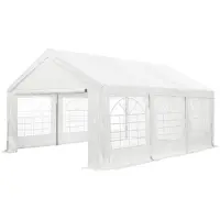 Juskys Partytent / Paviljoen Gala - 3 x 6 meter - Wit - Incl. Zijwanden & Toebehoren