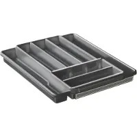 Rotho SUDIS Bereik Uittrekbare bestekbak 7 compartimenten 7525003 39,7x34,1x5,1 cm antraciet