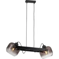 JUST LIGHT Hanglamp Cup 2.0 2-lichts smoke glas