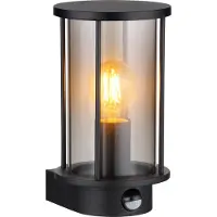 Globo Wandlamp Gracey Smoke Glas Met Sensor