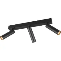 TRIO Slanke Plafondspot Ambala 3x Led Zwart