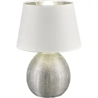 TRIO REALITY LUXOR - Tafellamp - Zilver - excl. 1x E27 4,9 W - Snoerschakelaar