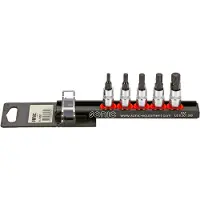 Sonic Bitdopset 1/4", veeltand 5-dlg. op rail