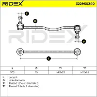 RIDEX 3229S0240 Stabilisatorstang
