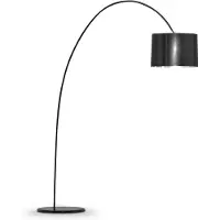 HELESTRA Booglamp - vloerlamp ROXX, zwart, Woon-/ Eetkamer, Kunststof, Modern, booglamp