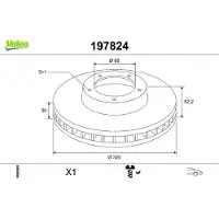 Valeo 197824 Remschijf