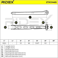 RIDEX 273C0465 Draagarm