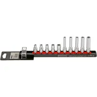 Sonic E-TORX dopsleutelset 1/4" 6-kant 10 Stuk