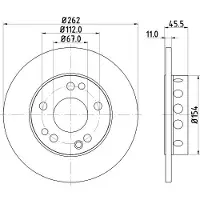 Hella 8DD 355 100-741 Remschijf