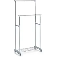 Zeller Kledingrek met wielen, in hoogte verstelbaar 93,5-170 cm